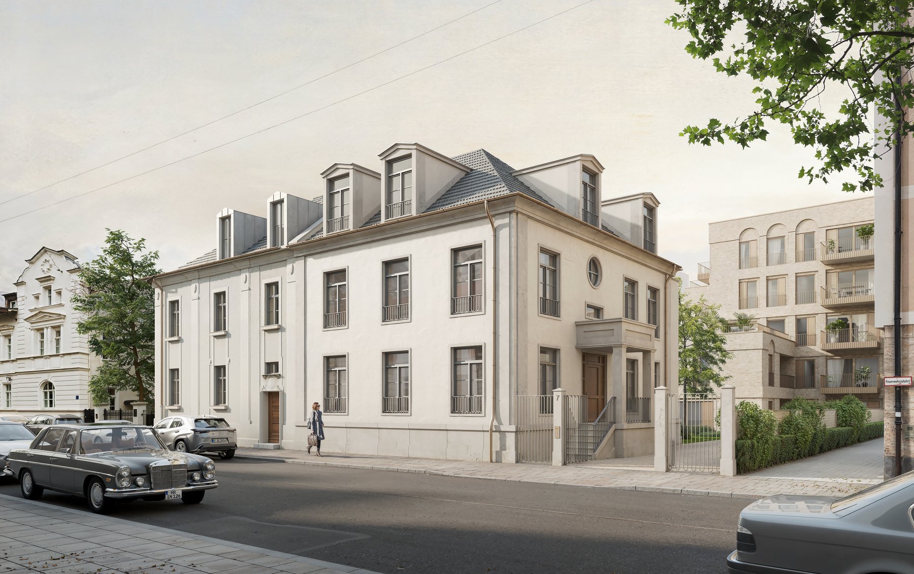 Kaiser Sieben Ensemble mit historischem Stadthaus und Neubau